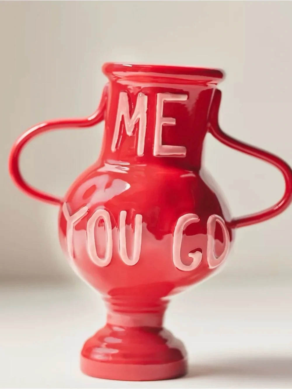 NIB Anthropologie L&Clay L and Clay Ceramic vase kiss before you go